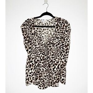 NEW Topshop Maternity Leopard Print Blouse Top Women's Multi Size 4